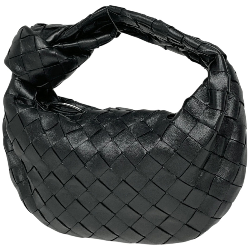 Bottega Veneta Intrecciato Jodie Handbag Woven Leather Black